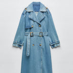 Candelia | Trench coat de denim acogedor y cálido