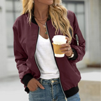 Natalia - Chaqueta bomber de mujer con cremallera frontal