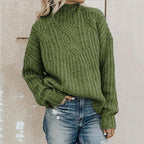 Noa - Jersey cachemira de punto trenzado para mujer estilo casual y cálido