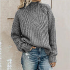 Noa - Jersey cachemira de punto trenzado para mujer estilo casual y cálido