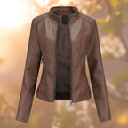 Catalina - Chaqueta mujer de cuero sintético con cremallera