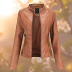 Catalina - Chaqueta mujer de cuero sintético con cremallera