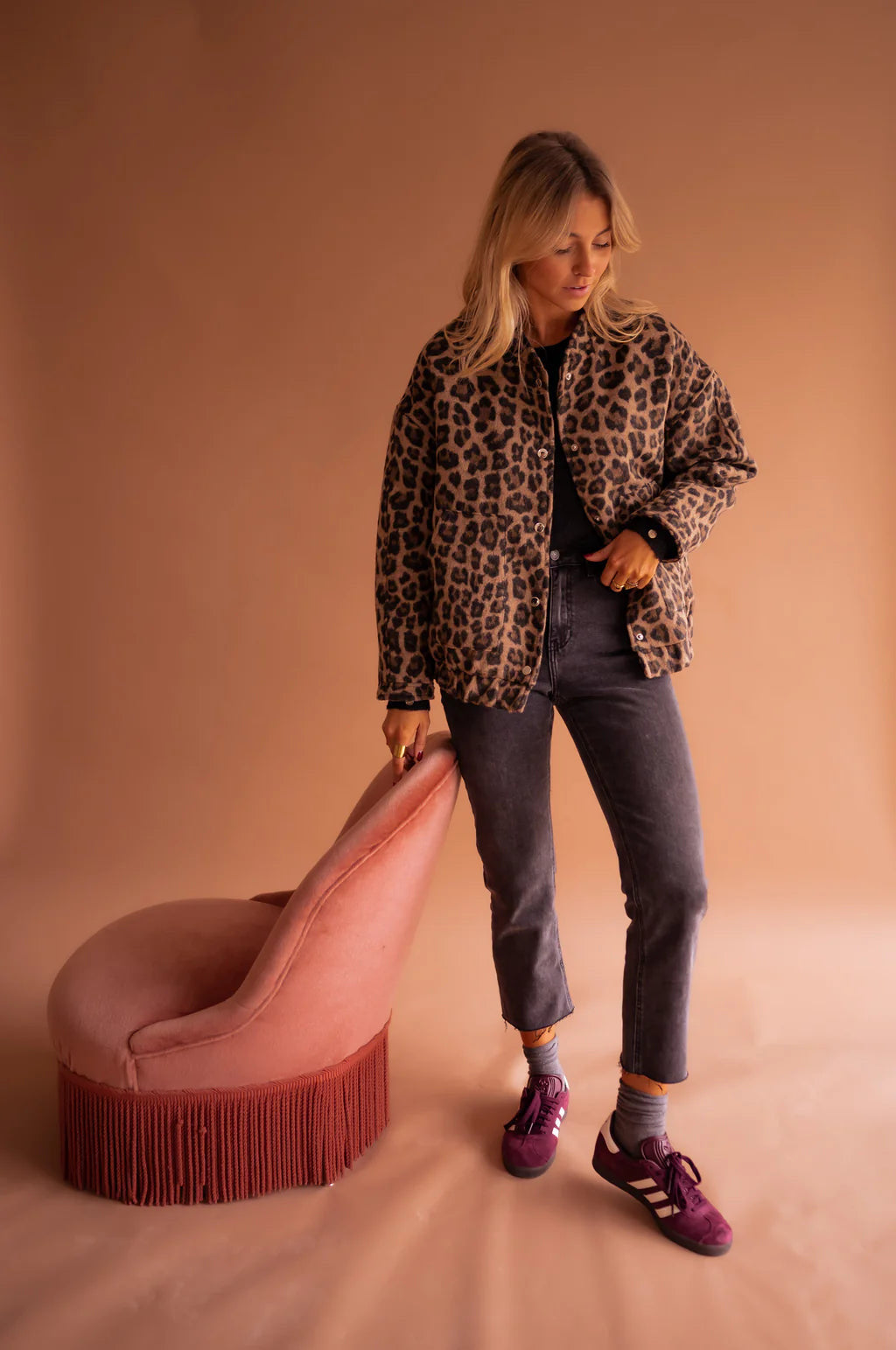Clara - Chaqueta con estampado animal print para mujer
