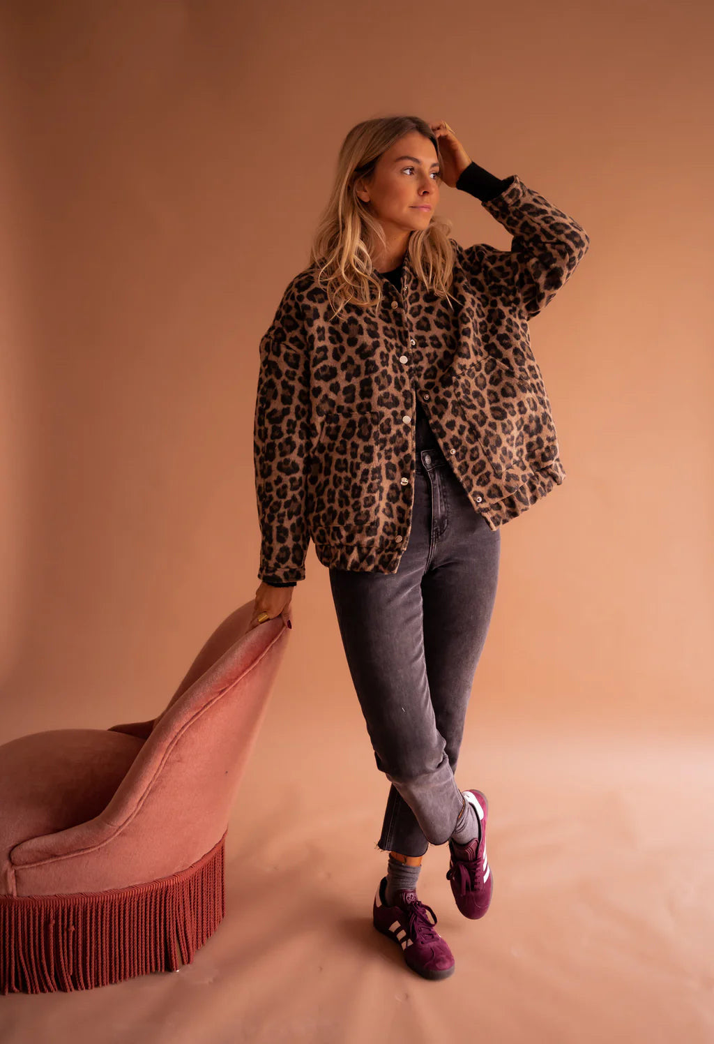 Clara - Chaqueta con estampado animal print para mujer