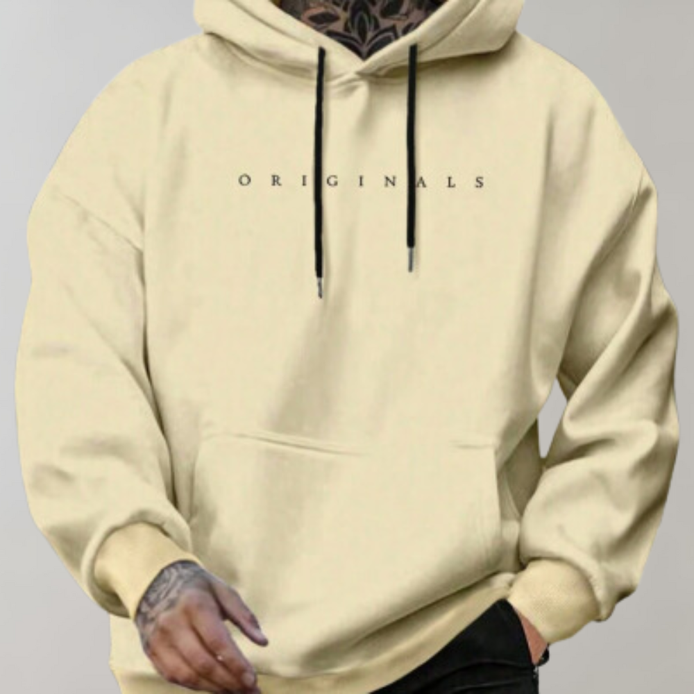 Leo - Sudadera de hombre con capucha y estampado frontal