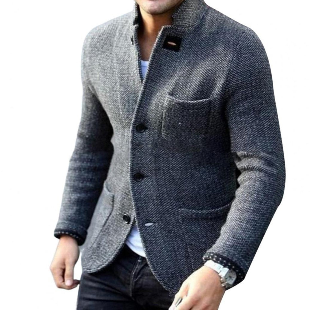 Adrián – Americana de Punto con Cuello Moderno para Hombre