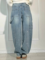 Noa – Jeans Anchos con Brillos para Mujer