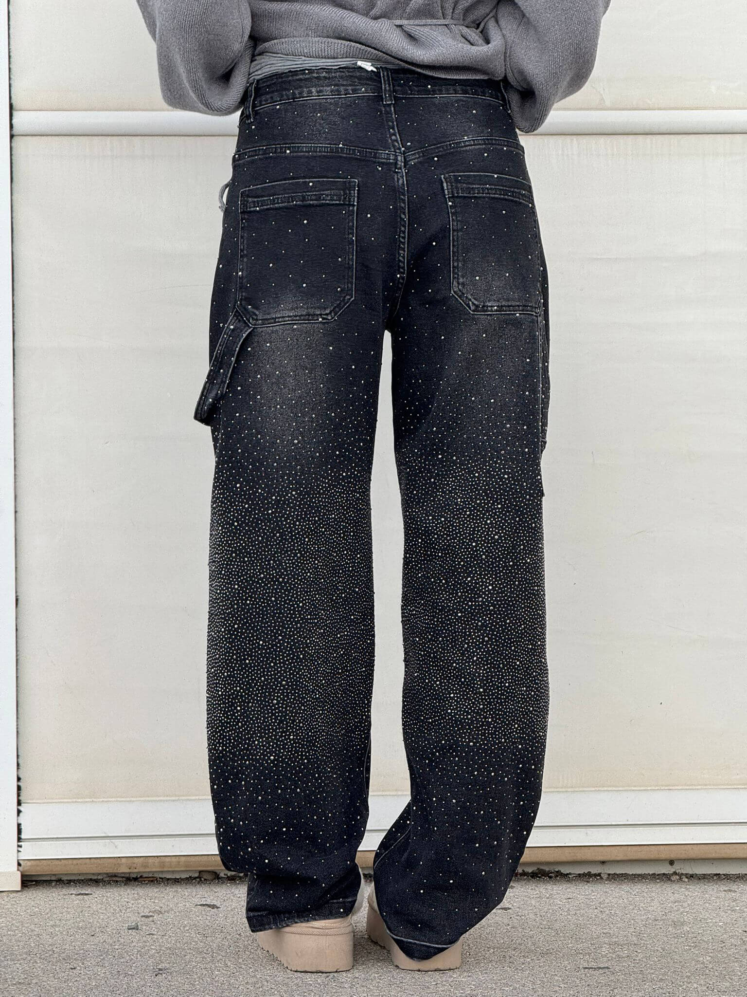 Noa – Jeans Anchos con Brillos para Mujer