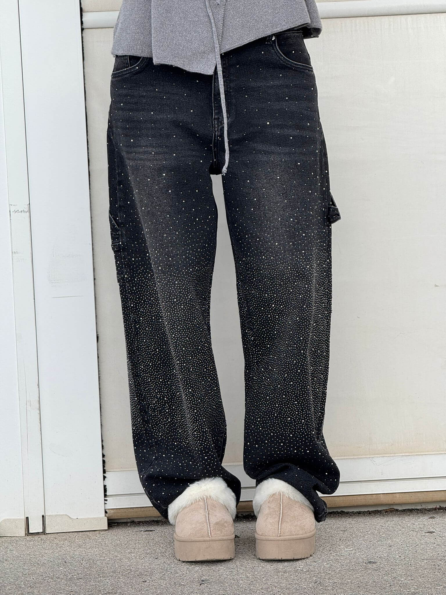 Noa – Jeans Anchos con Brillos para Mujer