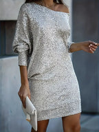 Adriana - Vestido corto mujer hombro caído
