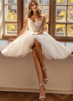 Aitana - Vestido Mujer Corto De Tul Con Corset