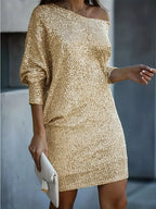 Adriana - Vestido corto mujer hombro caído