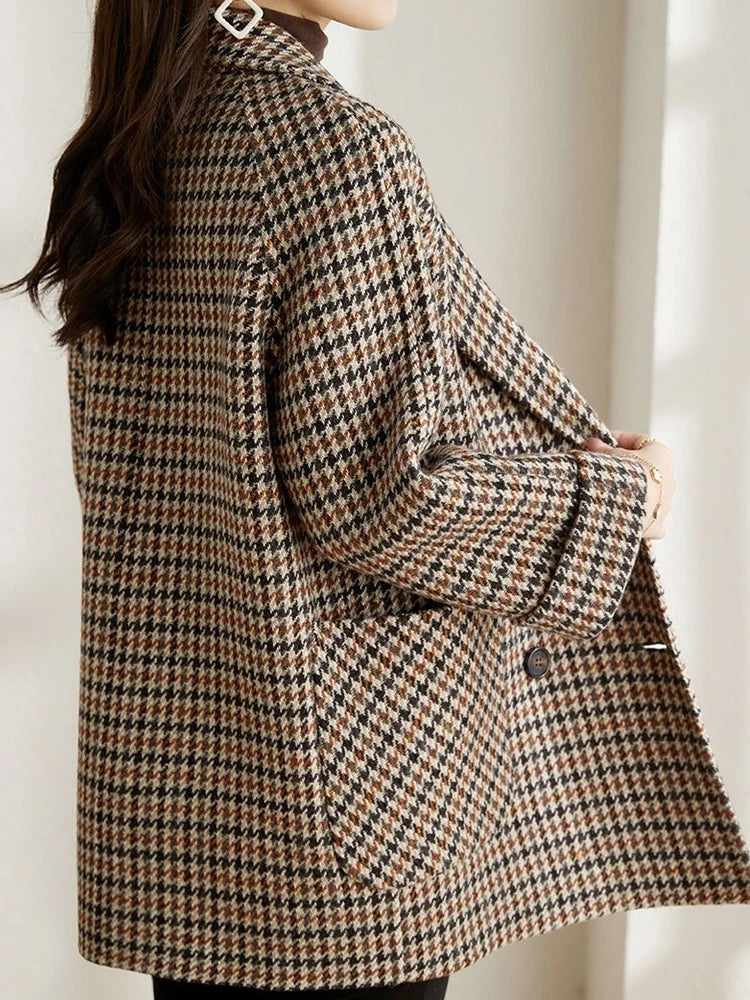 Daniela - Americana de mujer estampado pata de gallo