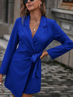 Adriana – Vestido Blazer Cruzado con Cinturón