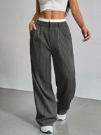 Luisa - Pantalón ancho de rayas