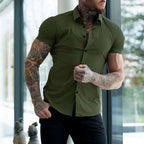 Mateo | Camisa de hombre slim fit de manga corta