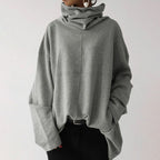 Isla – Sudadera negra de cuello alto para mujer