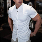 Mateo | Camisa de hombre slim fit de manga corta