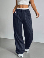 Luisa - Pantalón ancho de rayas