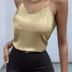 Diana - Blusa dorada de tirantes