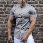 Mateo | Camisa de hombre slim fit de manga corta