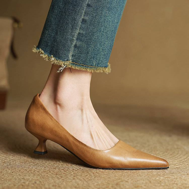 Camila - Zapatos de tacón bajo de mujer