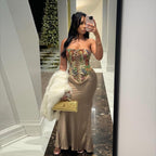 Reina - Corset floral con cordones