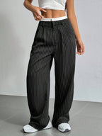Luisa - Pantalón ancho de rayas