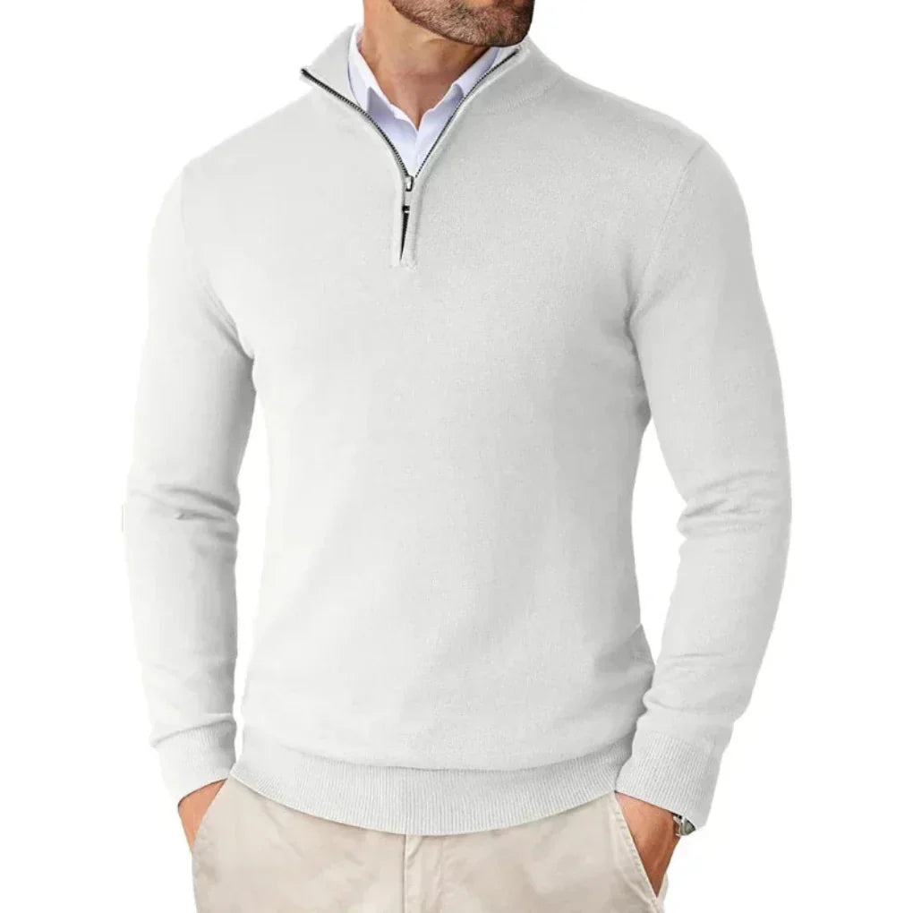 Daniel - Jersey hombre media cremallera casual