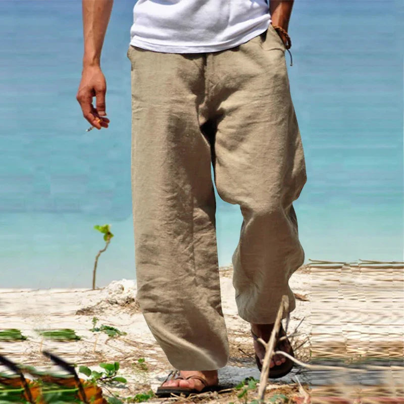 Mateo - Pantalón holgado hombre lino casual