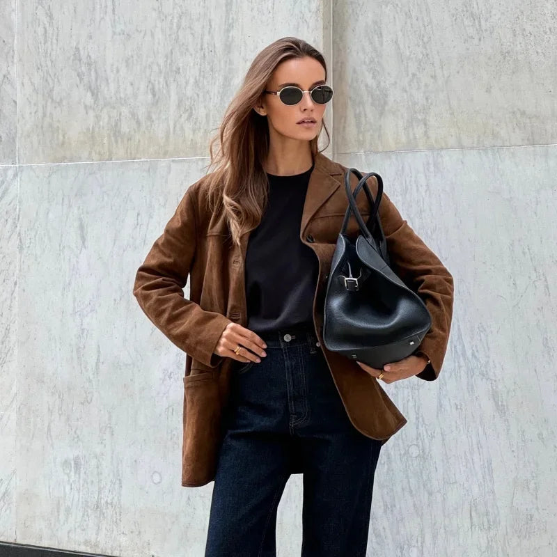 Camila - Chaqueta americana mujer ante casual