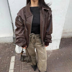 Aitana – Chaqueta oversize de cuero sintético