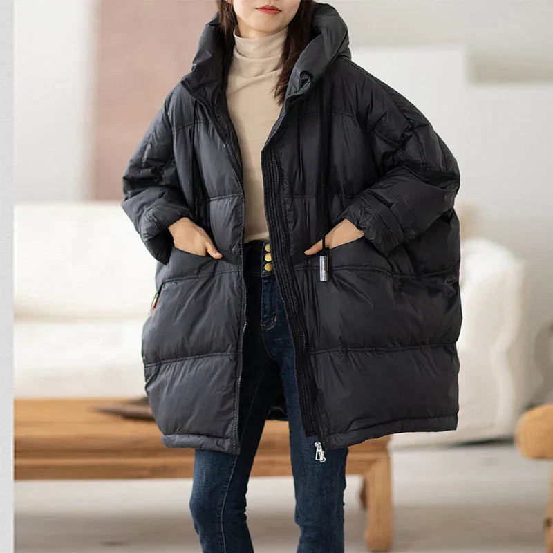 Elena - Abrigo acolchado mujer largo oversize invierno