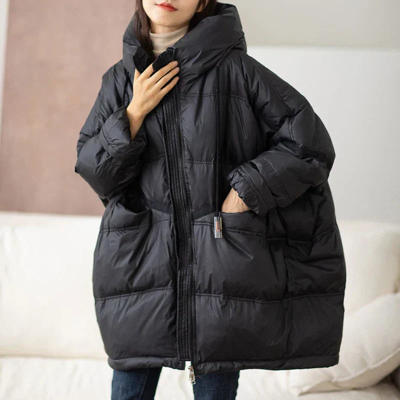 Elena - Abrigo acolchado mujer largo oversize invierno
