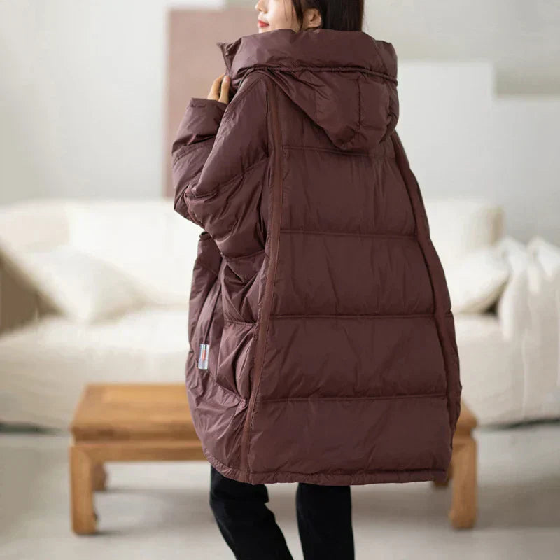 Elena - Abrigo acolchado mujer largo oversize invierno