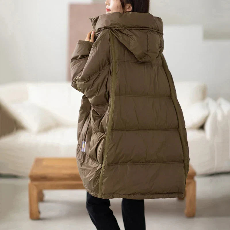 Elena - Abrigo acolchado mujer largo oversize invierno