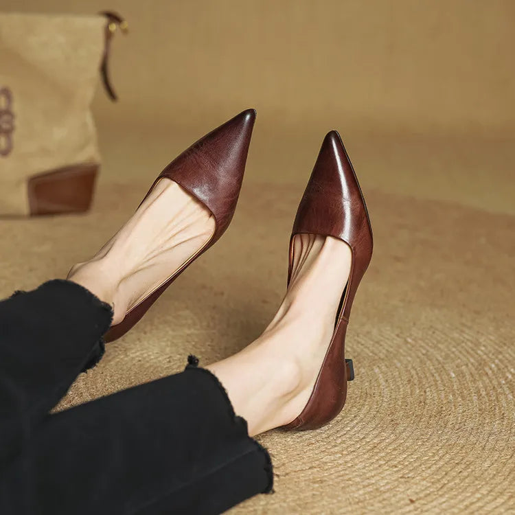 Camila - Zapatos de tacón bajo de mujer