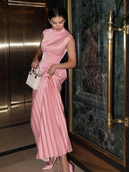 Adriana – Vestido largo asimétrico con abertura