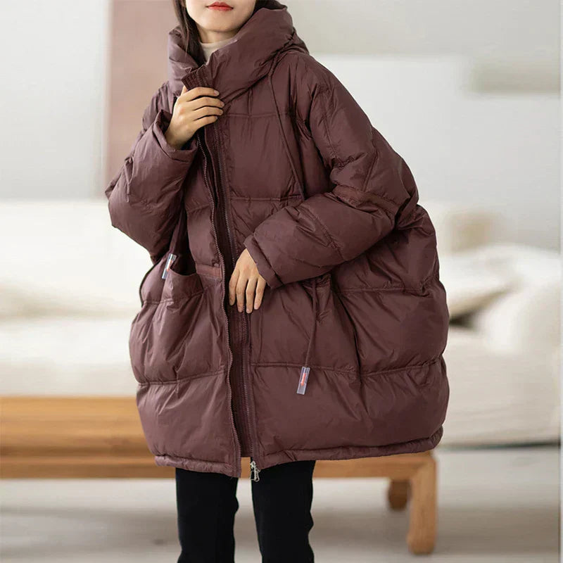 Elena - Abrigo acolchado mujer largo oversize invierno