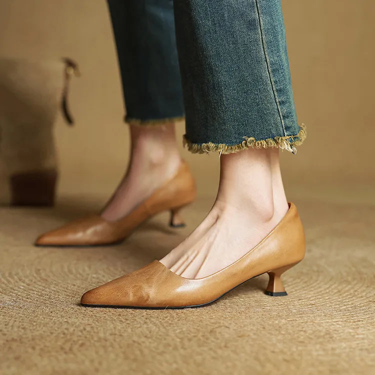 Camila - Zapatos de tacón bajo de mujer