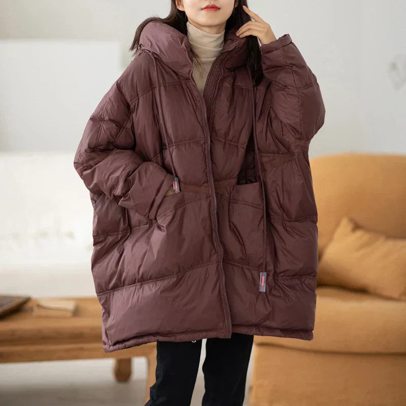 Elena - Abrigo acolchado mujer largo oversize invierno