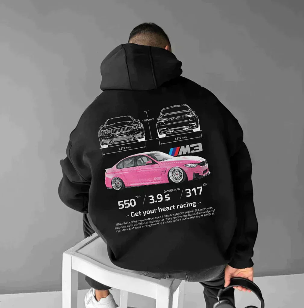 Diego - Sudadera de hombre con capucha y estampado deportivo