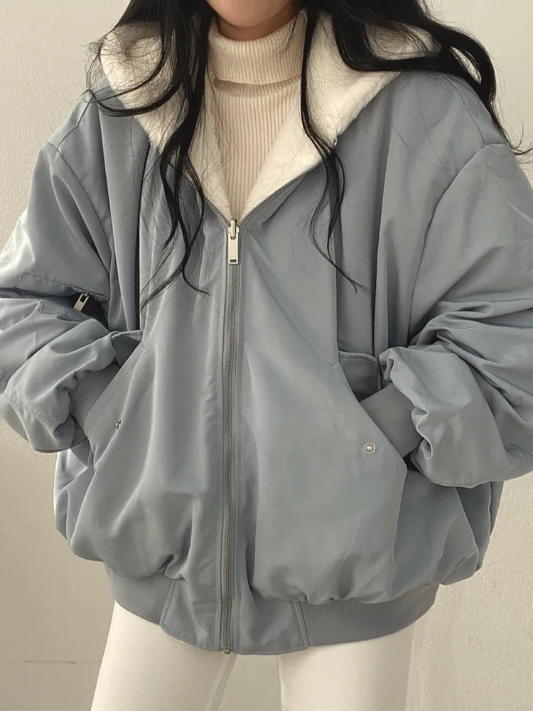 Laura - Chaqueta de mujer oversize con forro cálido