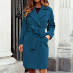 Karina | Langer Kaschmir-Trenchcoat mit Knopfsystem in kräftigen Colorn