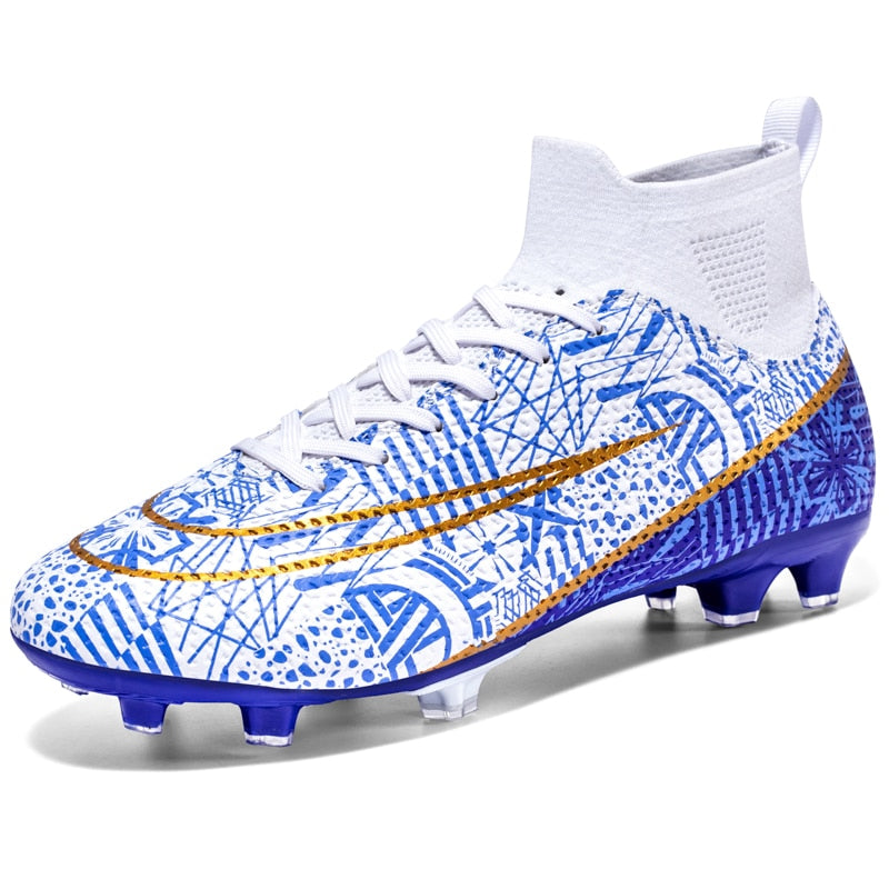 David - Botines de hombre con tobillera elástica y tacos para césped