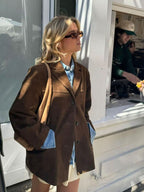 Lucía - Chaqueta Mujer De Pana Con Bolsillos Y Botones