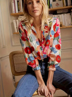 Emilia - Blusa floral abotonada