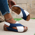 Angelie - Cuñas para mujer en blanco y negro