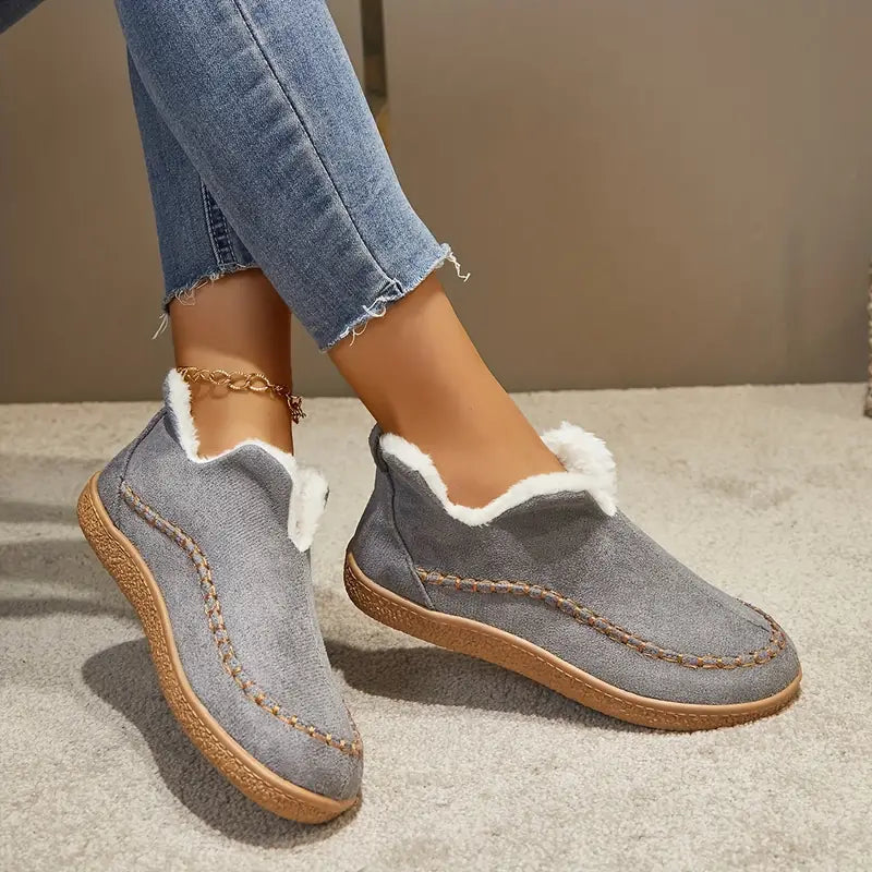 Laura - Zapatos casual mujer forrados con borreguito invierno