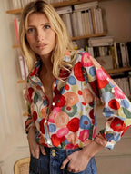 Emilia - Blusa floral abotonada
